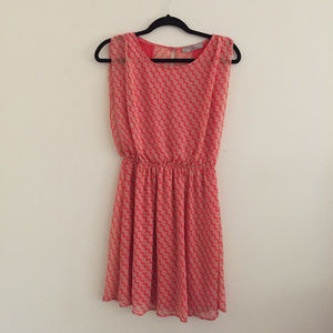 Francesca's Myan Bird Print Dress